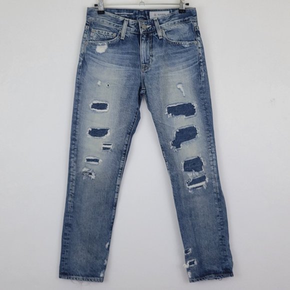 Jeans Express Slouchy Slim Fit Taille 28 × 30 - Délavé Noir - Occasion Très Bon État